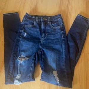 dark wash ripped jeans